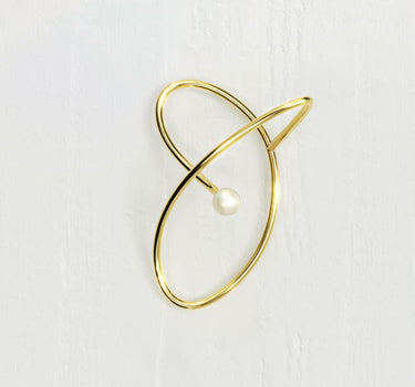 Ear Cuff aus Gold mit Perle