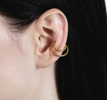 crescent gold ear cuff