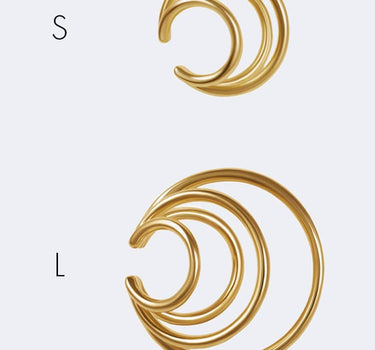 Ear cuff in oro a spirali