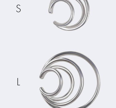 Boucle d'oreille en argent en forme de spirale