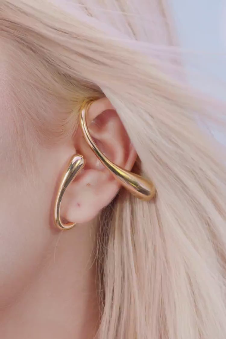 Ear Cuff Dos Drops - Oro