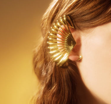 Earcuff orecchio pieno in oro