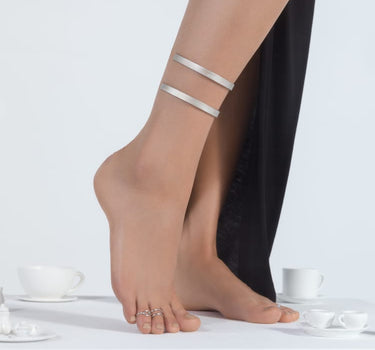 Sterling silver ankle bracelet