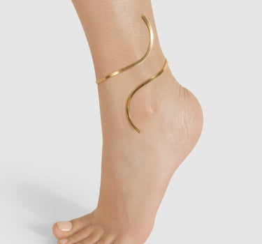 18k Gold Spiral Anklet 
