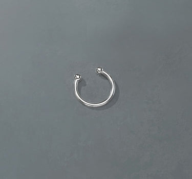 ring ear cuff silber