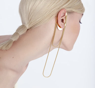 18K gold ear cuff