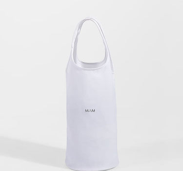 White nylon tote bag