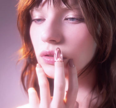 Rose Gold Nail Ring with Pearl