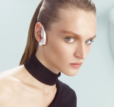 Earcuff regolabile in argento con pietre