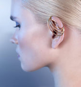 Spiral ear cuff in 18K gold finish