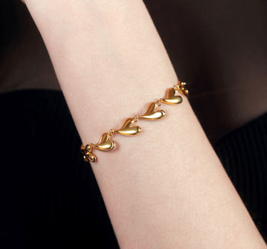 bracelet coeur d'amour en or