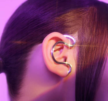 Sterling silver snake ear cuff