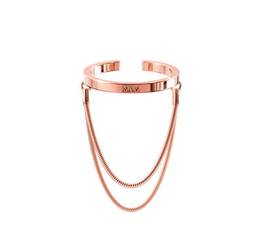 Rose gold chain ring